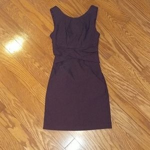 Burgundy Sleeveless Pocket Dress: Size 1